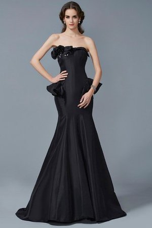 Ärmellos Normale Taille Meerjungfrau Sittsames Abendkleid mit Rüschen - Bild 1
