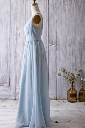 Empire Taille gerüschtes A-Line schlichtes sexy Brautjungfernkleid mit V-Ausschnitt - Bild 3
