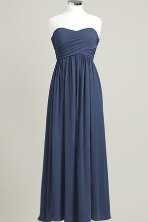 Robe demoiselle d'honneur plissé longue de col en cœur ruché - Photo 15