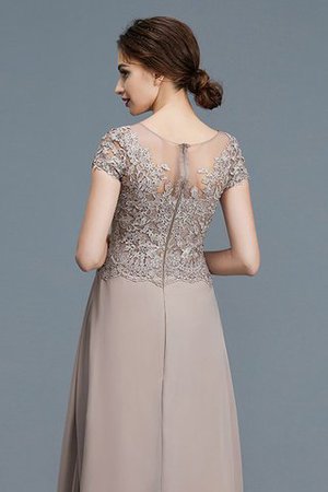 Robe mère de mariée naturel a-ligne col u profond de princesse avec chiffon - Photo 8