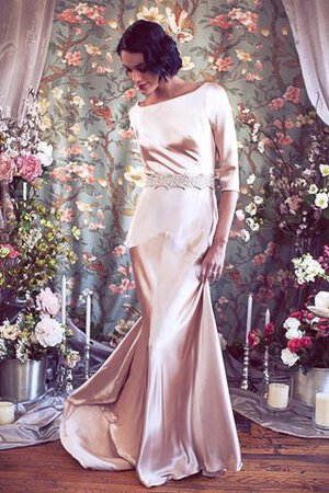 Robe de mariée facile ruché de traîne courte longueru au niveau de sol ceinture en étoffe - Photo 5