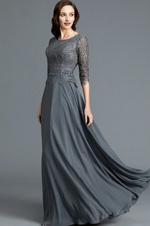 Ärmelloses Schaufel-Ausschnitt Chiffon A Linie Bodenlanges Brautmutterkleid - Bild 6