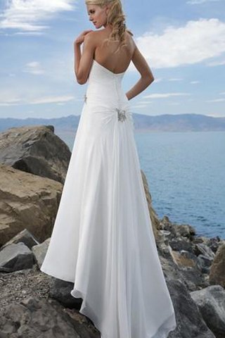 Sweep Zug Ärmelloses Meerjungfrau trägerlos Chiffon schick Brautkleid - Bild 2