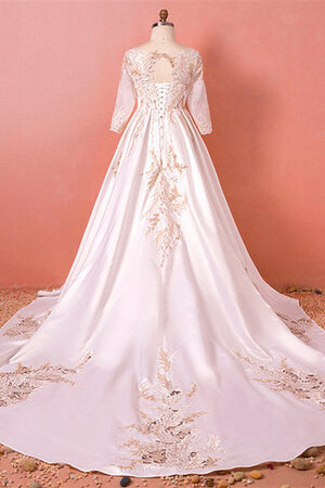 Robe de mariée jusqu'au sol haute qualité lache formelle luxueux - Photo 5
