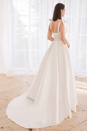 Abito da sposa in pizzo scintillante lunghi in raso allacciato naturale - Foto 2
