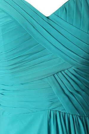 Abito da Damigella Cerniera Cuore A-Line A Terra in Chiffon con Piega - Foto 12