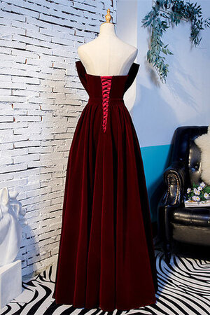 Ärmelloses Ziemlich Bodenlanges Romantisches Brautjungfernkleid mit Schleife - Bild 6