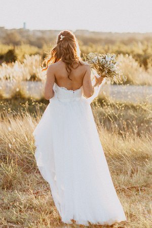 Robe de mariée longueur au ras du sol ligne a rêveur romantique à la mode - Photo 4