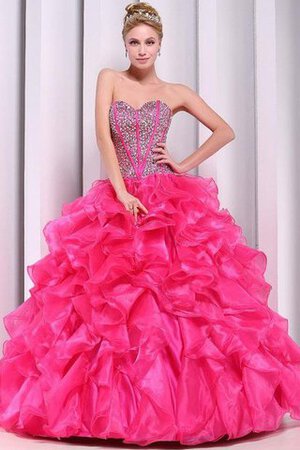 Robe de quinceanera à la mode naturel manche nulle de mode de bal longueur au ras du sol - Photo 2