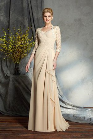 Vintage 3 /4 Länge Ärmeln Sweep train Reißverschluss Anständiges Brautmutterkleid - Bild 5
