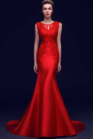 Robe de bal elégant en satin avec perle col u profond de bustier - Photo 1