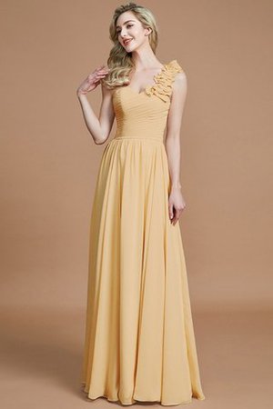 Abito da Damigella Monospalla Senza Maniche in Chiffon A-Line Principessa - Foto 17