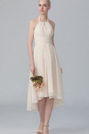 Vestido de Dama de Honor de Corte-A de Plisado de Sin mangas de Escote halter - Foto 1