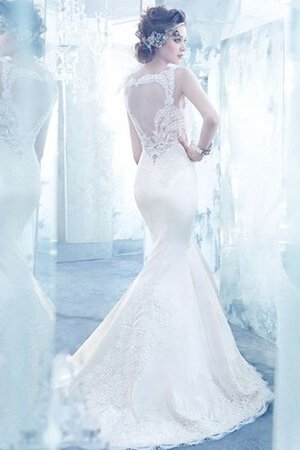 Abito da Sposa Sirena Senza Maniche in pizzo Buco Della Serratura Schiena V-Scollo con Fiore - Foto 1