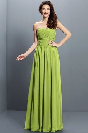 Prinzessin A Linie Plissiertes Bodenlanges Brautjungfernkleid aus Chiffon - Bild 14