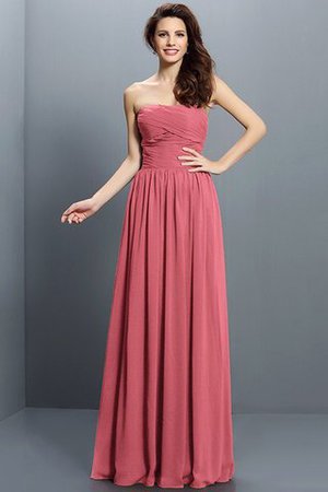 Prinzessin A Linie Plissiertes Bodenlanges Brautjungfernkleid aus Chiffon - Bild 28