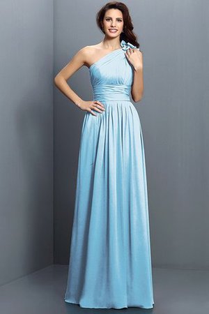 Ein Schulter Ärmellos Empire Taille Chiffon A-Linie Brautjungfernkleid - Bild 17