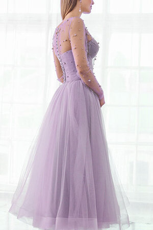 Robe de bal salle interne col en bateau fascinant fermeutre eclair a-ligne - Photo 2