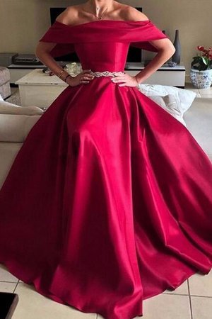 Natürliche Taile Modisch Prinzessin Bodenlanges Ballkleid mit Schleife - Bild 1