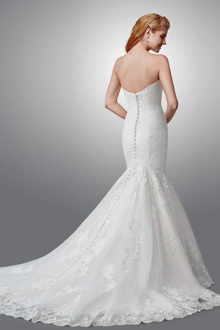 Robe de mariée attirent avec sans manches sans ceinture avec broderie avec zip - Photo 2