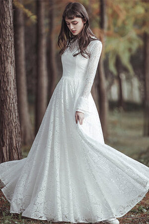 Abito da sposa lunghi naturale con increspature a terra principessa adorabile - Foto 2