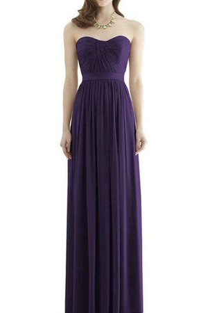 Robe demoiselle d'honneur simple ruché ligne a de bustier en chiffon - Photo 1