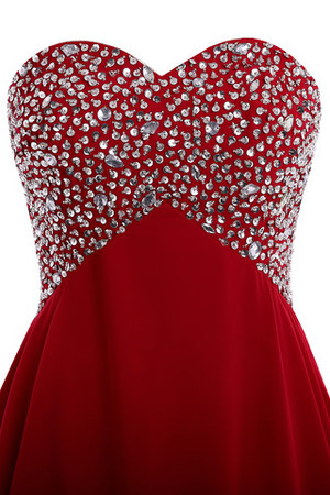 Keine Taille Seeküste Kirche knielanges ausgefallenes Jugendweihekleid mit Kristall - Bild 2