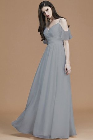 Normale Taille Prinzessin Spaghetti Träger A Linie Bodenlanges Brautjungfernkleid - Bild 34