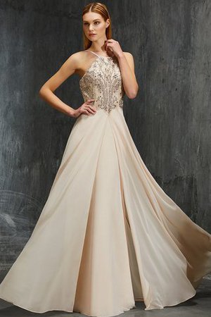 Robe de bal naturel longue dos nu avec perle de princesse - Photo 1