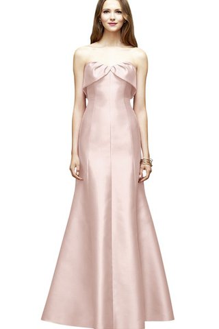 Sencillo Vestido de Dama de Honor de Corte-A de Escote Corazón de Largo - Foto 2