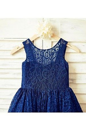 A-Line Prinzessin Ärmellos Blumenmädchenkleid mit Schaufel Ausschnitt mit Blume - Bild 4