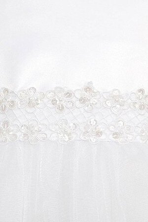 Kurze Ärmeln A-Line Quadrat Ausschnitt Blumenmädchenkleid mit Pailletten - Bild 3