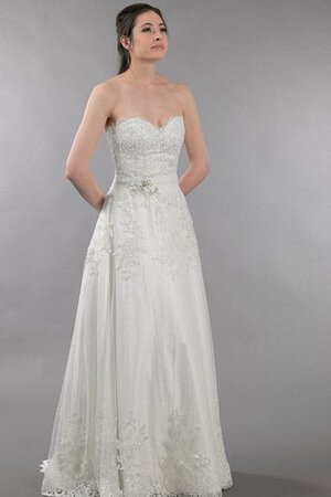 Abito da Sposa Spazzola Treno in pizzo in Pizzo con Bottone stravagante largo - Foto 3