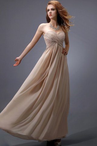 Sencillo Vestido de Dama de Honor de Imperio de Criss Cross de Plisado de Escote Corazón - Foto 2