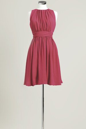 Vestido de Dama de Honor de Corte-A de Sin mangas de Corto de Joya - Foto 4