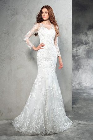 Normale Taille Sweep train Reißverschluss Extravagantes Sittsames Brautkleid - Bild 4