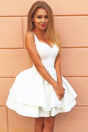 Normale Taille Prinzessin Mini Abiballkleid ohne Ärmeln mit Herz-Ausschnitt - Bild 1