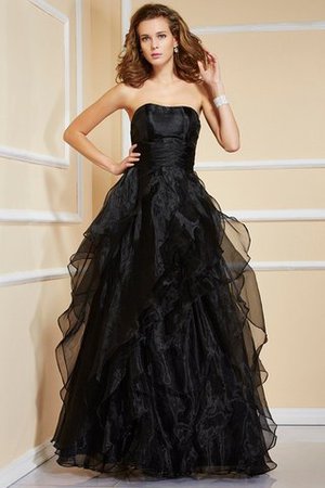 Vestido de Noche de Corte-A de Corte princesa en Organza de Escote sin tirantes - Foto 1