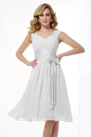 Normale Taille A-Linie Prinzessin Drapiertes Brautjungfernkleid aus Chiffon - Bild 19