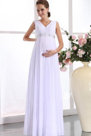 Empire Taille Funkelnd Dehnbarer Satin Besonderes Glamouröses Brautkleid - Bild 1