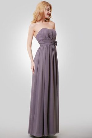 A-Linie Herz-Ausschnitt Ärmelloses Chiffon schlichtes Elegantes Brautjungfernkleid - Bild 4
