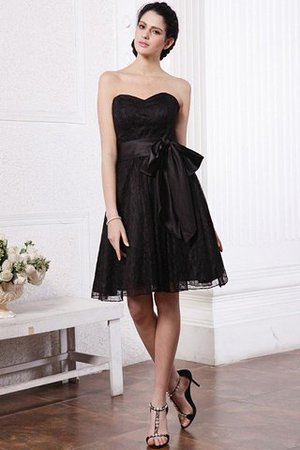 Vestido de Dama de Honor de Corte princesa de Corte-A de Escote Corazón con Cintas - Foto 3