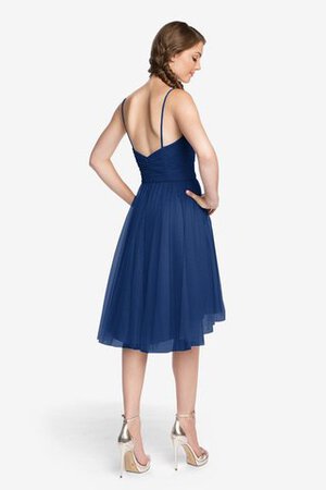 Tüll Spaghetti Träger mini extravagantes Brautjungfernkleid mit kreuz - Bild 2