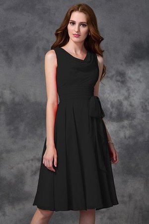 Abito da Damigella Naturale Principessa in Chiffon A-Line Cerniera - Foto 2
