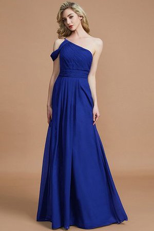 A-Linie Ein Schulterfreies Prinzessin Bodenlanges Brautjungfernkleid aus Chiffon - Bild 30