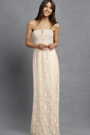 Robe demoiselle d'honneur moderne de col entaillé longueru au niveau de sol de bustier - Photo 9
