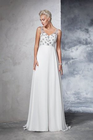 Elegante Vestido de Novia de Corte-A de Corte princesa de Abalorio de Cola Barriba - Foto 1
