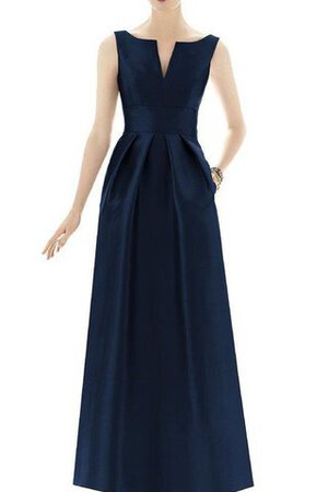 Robe demoiselle d'honneur plissage en satin a-ligne - Photo 1