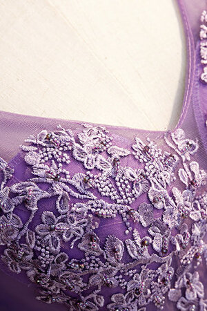 Ehrenvoll Normale Taille Festliches Ballkleid mit Bordüre aus Satin - Bild 4