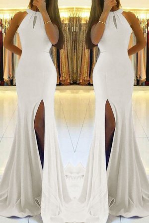 Junoesque Natürliche Taile Enganliegendes Abendkleid mit Rüschen aus Satin - Bild 1